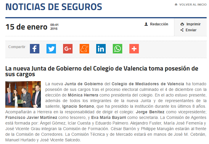 Grupo aseguranza artículo Junta gobierno de Valencia 15 de enero de 2016
